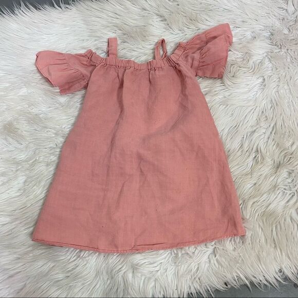 Zara Girls Casual Collection Pink Cold Shoulder Tie Front Dress 5 - Picture 11 of 13